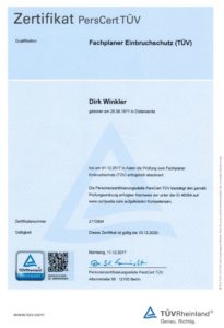 Zertifikat Fachplaner